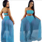 Tubed top skirt set