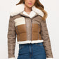 Aviator Luxe Colorblock Shearling Jacket