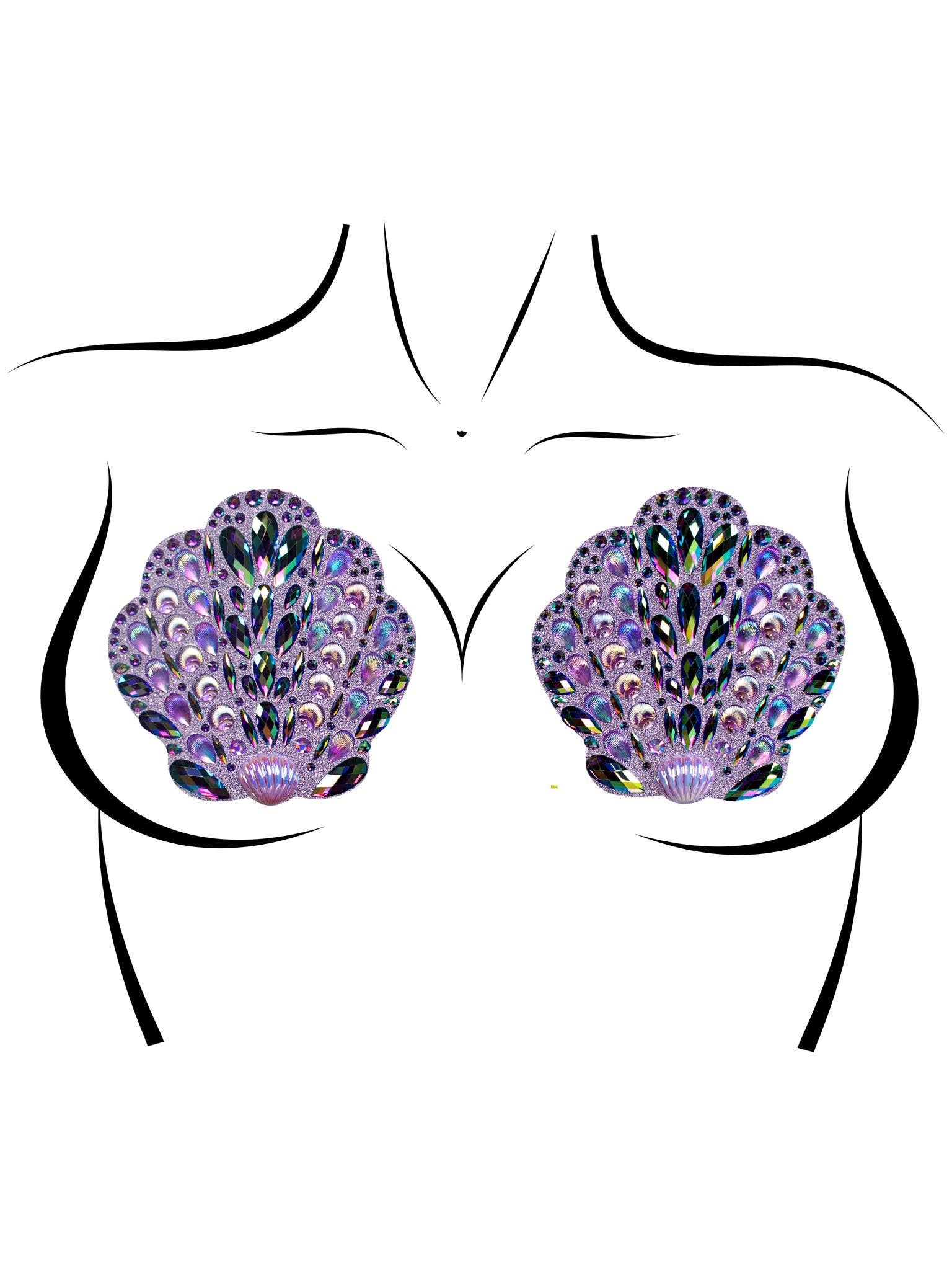 shell nipple covers reusable adhesive pasties