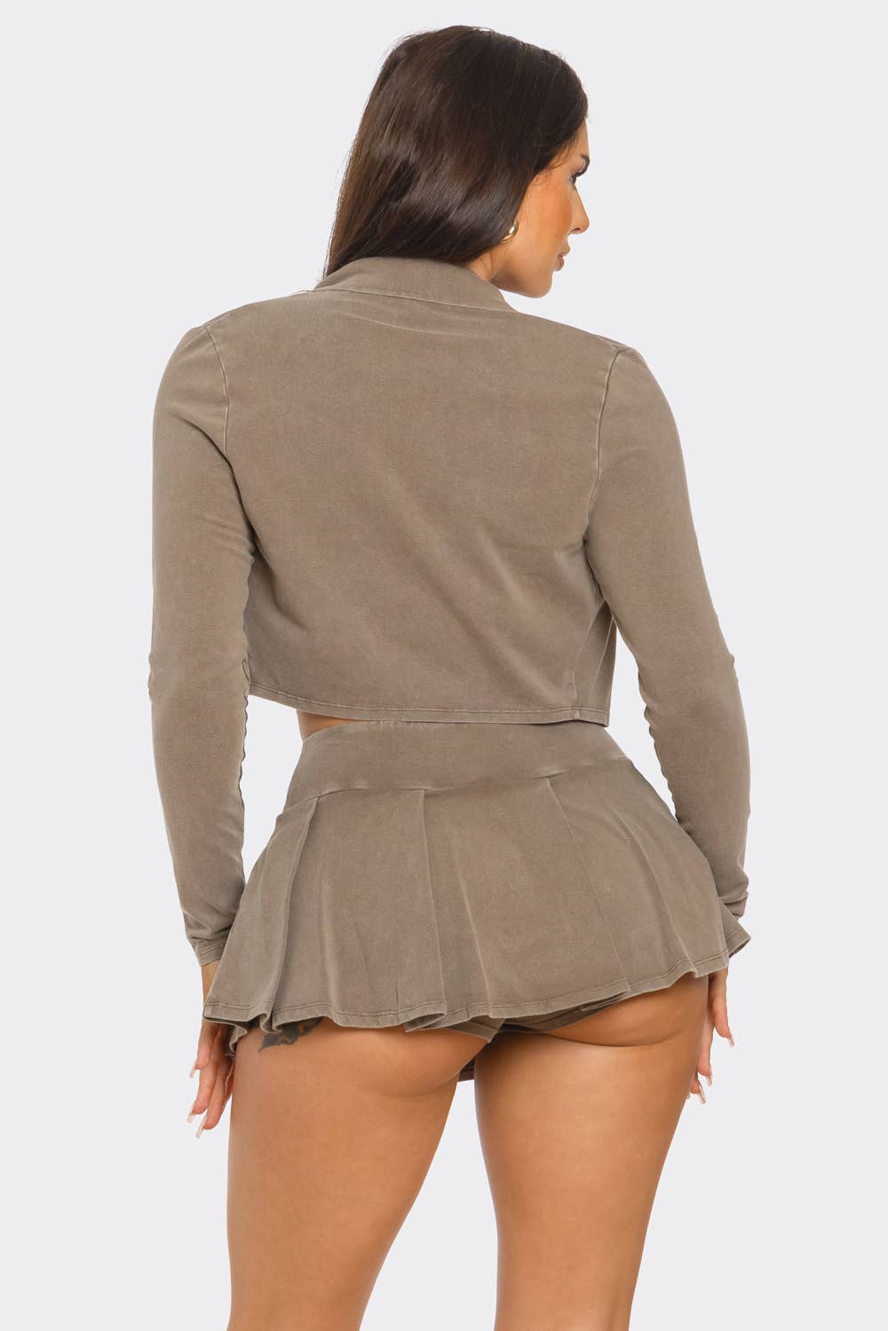 Inside Tank Top Jacket And Skort 3 Pieces Set