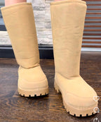 alpine luxe suede platform boots women winter boots