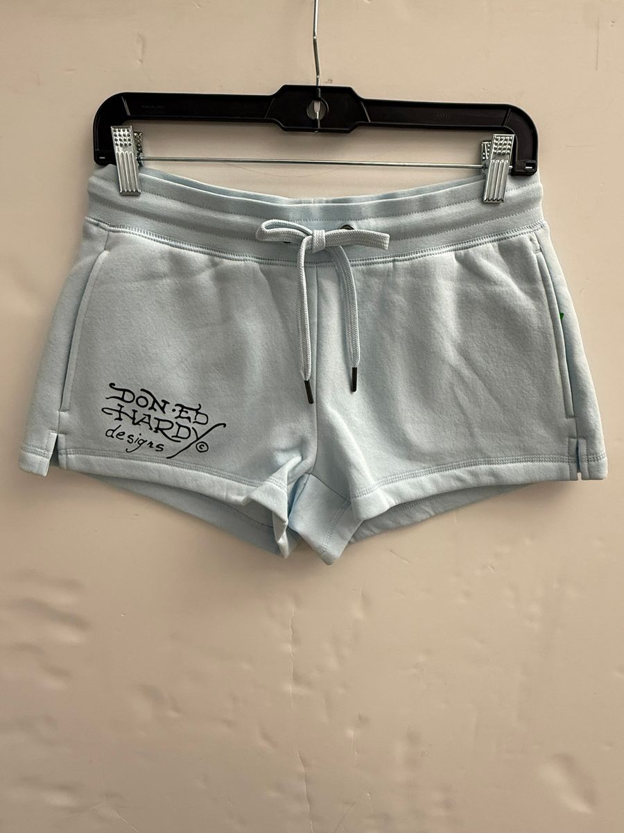 BLUE LEOPARD FLEECE SHORT