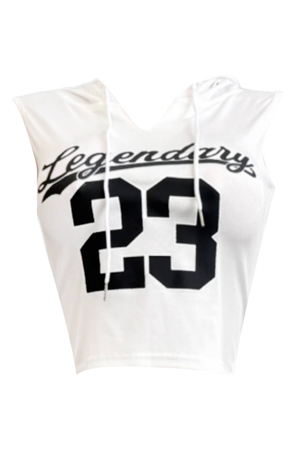 NT1146A Graphic Crop Hoodie Top