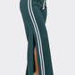 Slit Two White Stripes Flare Pants
