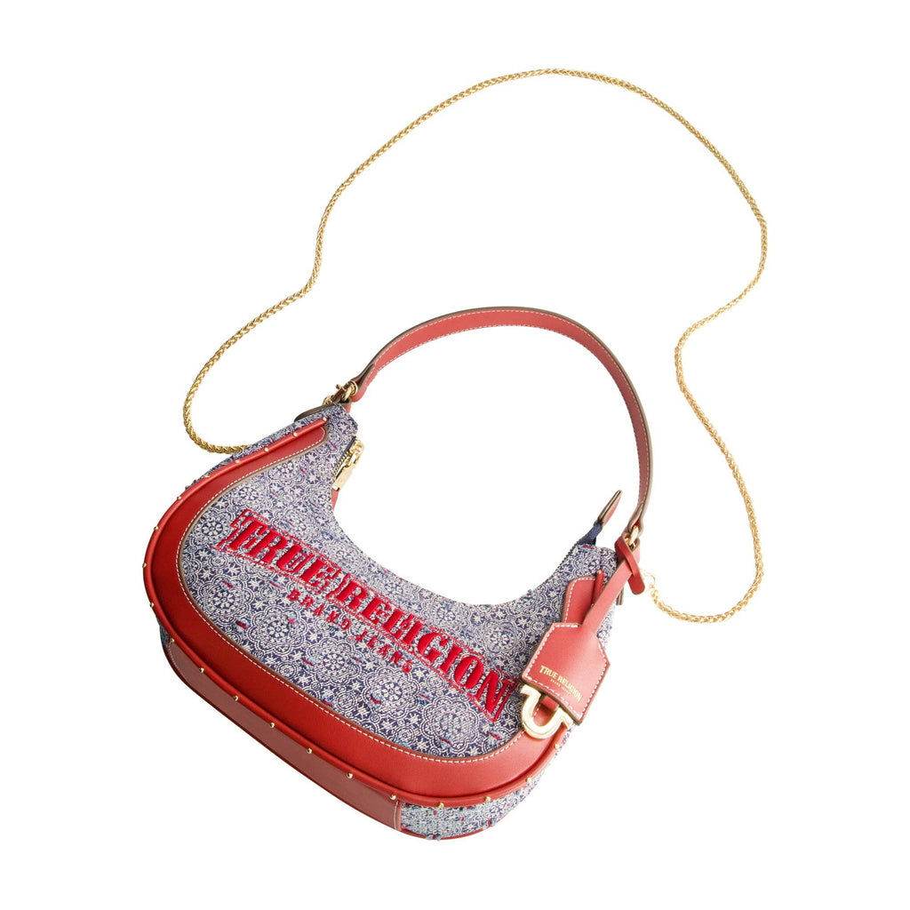 True Religion Striped Denim Small Hobo