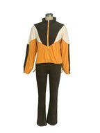 Striped sweatshirt set leggings tracksuit