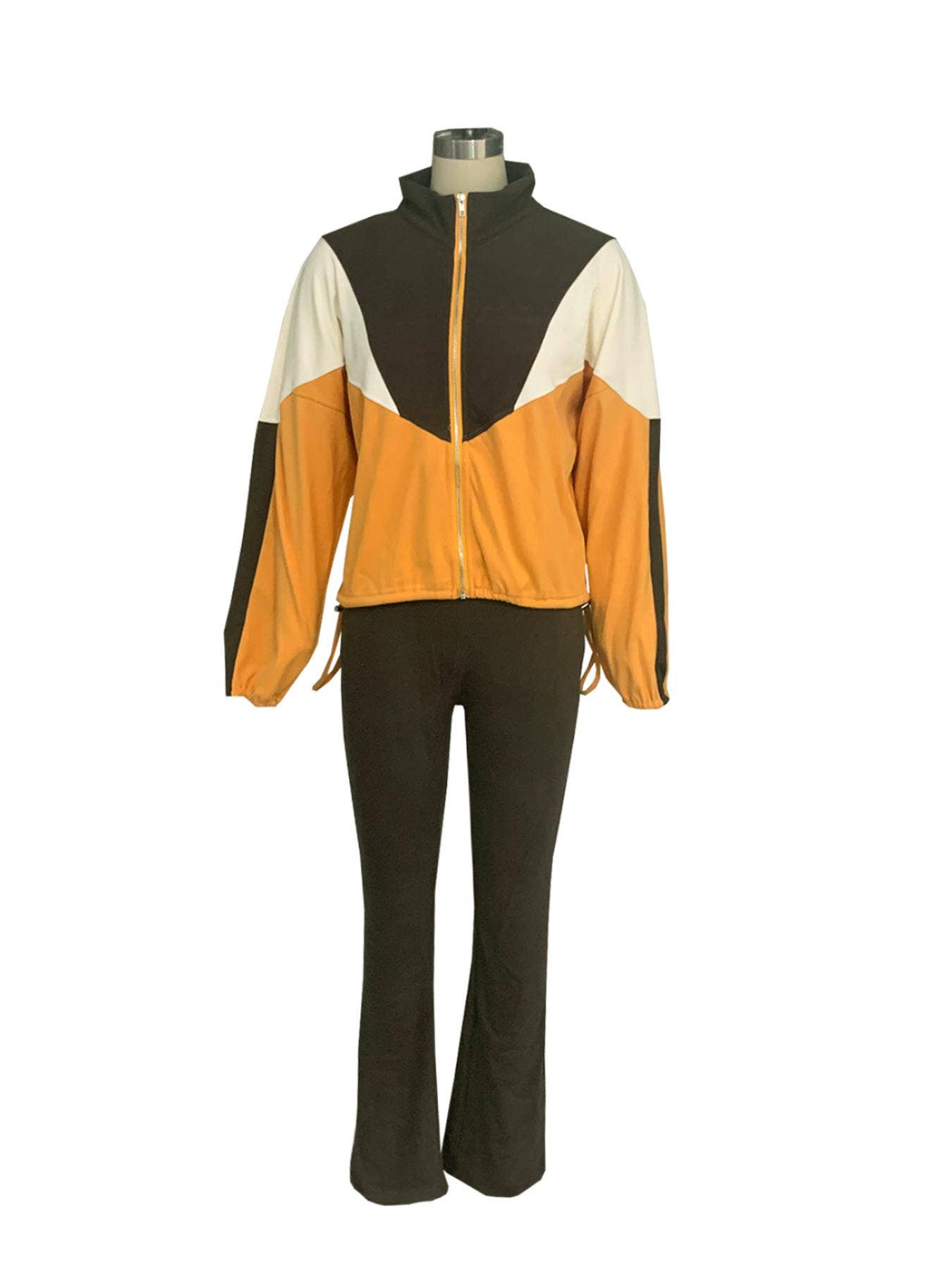 Striped sweatshirt set leggings tracksuit