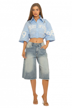 Crop Zip Detail Shirt Jacket