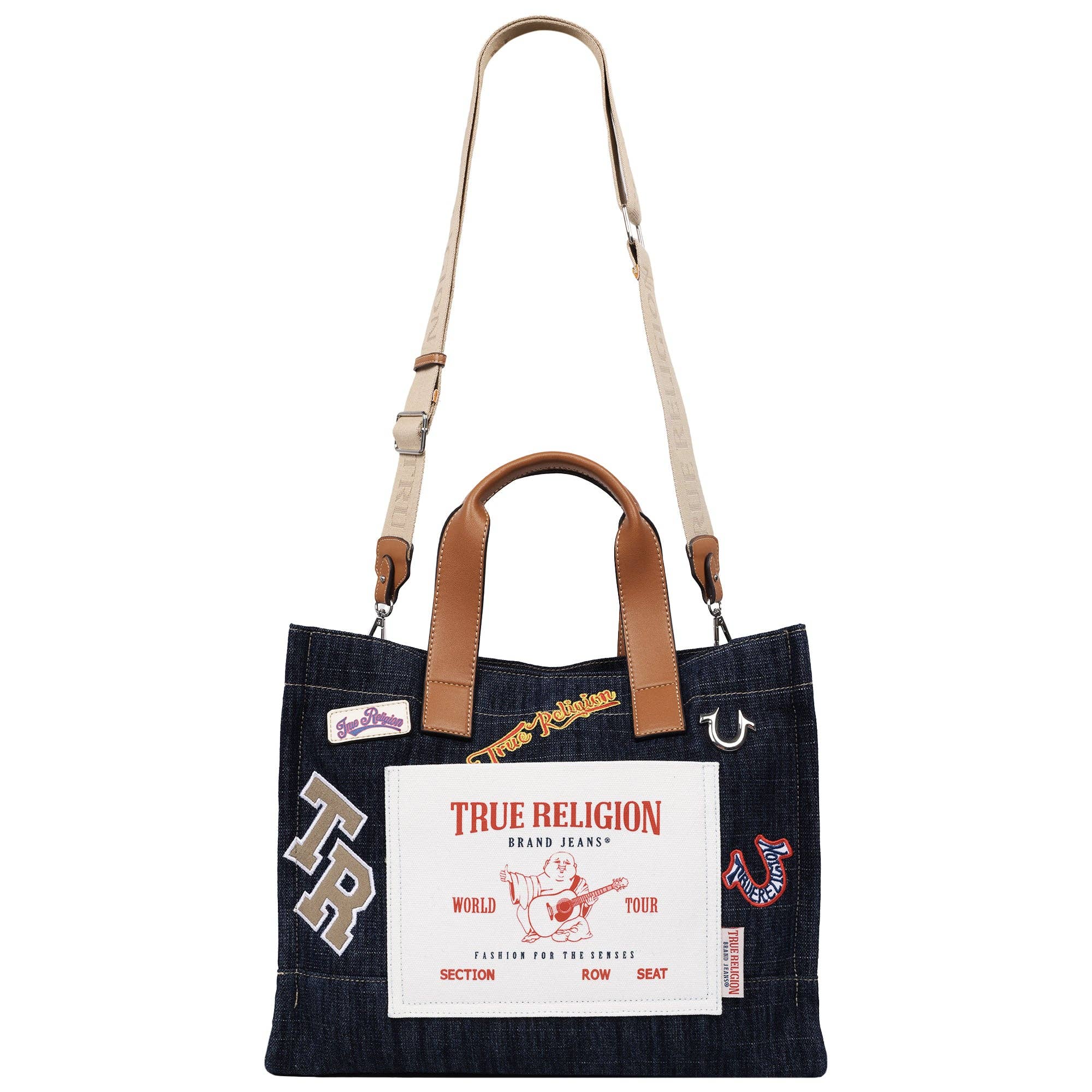 True Religion Andy Multi Patch Medium Tote