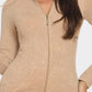 Washed Seamless Rib Zip Up Hoodie Jacket And Leggings Set