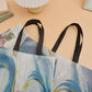 50pc, 3 Size Blue Gold Marble Paint Swirl Non-woven Gift Bag