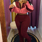 Striped sweatshirt set leggings tracksuit