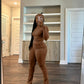 Ribbed Flared Legging Set