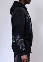 wake up and be fierce applique full zip hoodie street style outfit