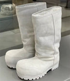 alpine luxe suede platform boots chunky sole winter boots