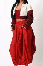 burgundy varsity cropped jacket streetwear