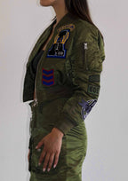 Coexist Multi Patches MA-1 Jacket for Women military style