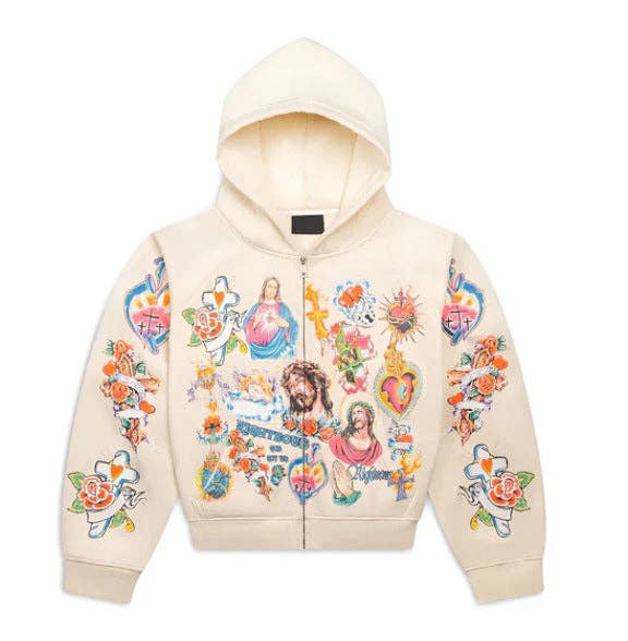Retro Gothic Style Letter Printed Hoodie Casual Sweatshirt