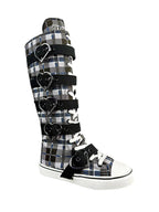 rawr xd hearts black plaid y2k shoes