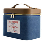 True Religion large Denim Cosmetic case with mirror, DENIM