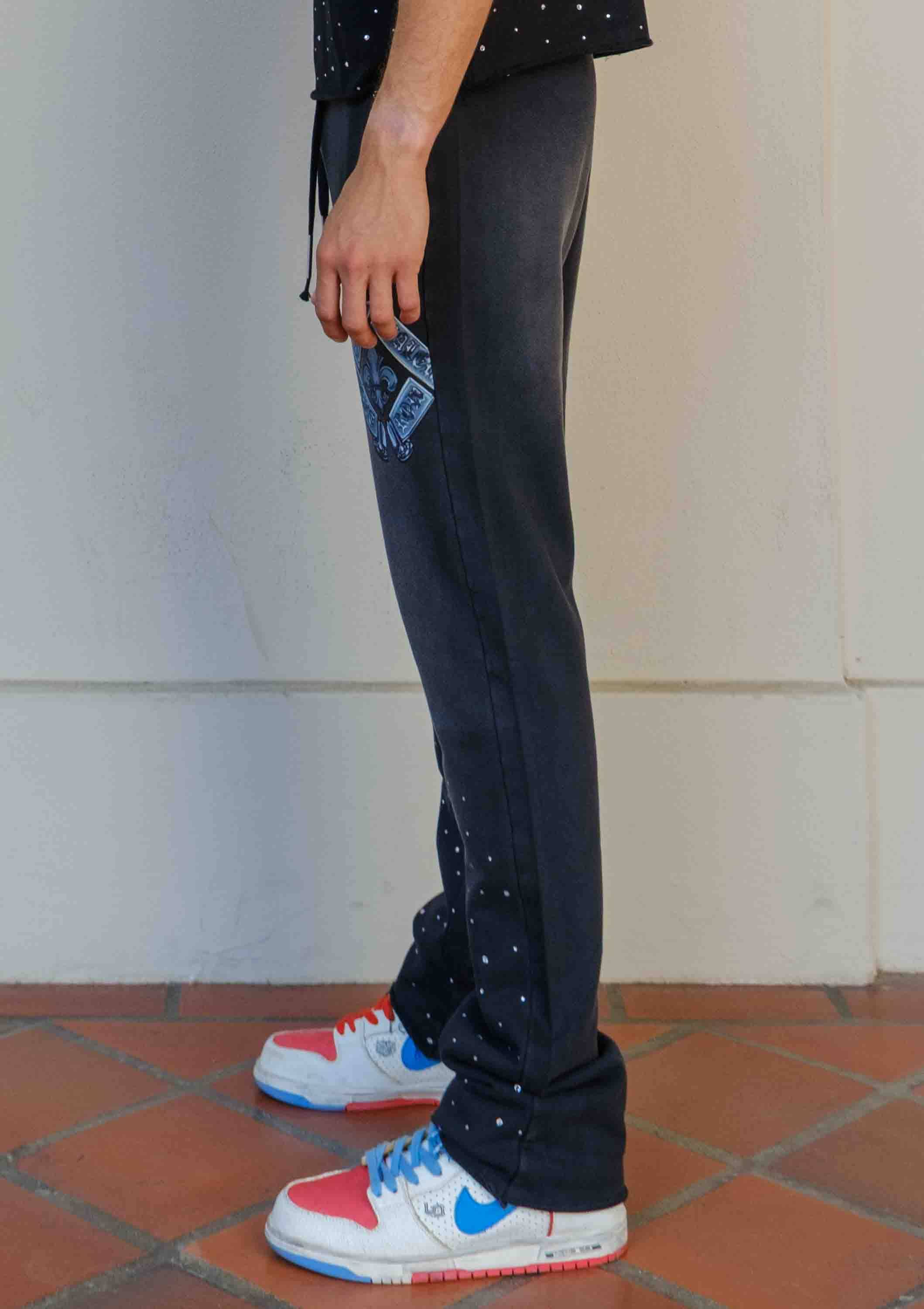 faith dealer a sacred vow sublime light stack jogger rhinestone jogger