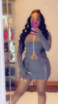 Zippered Skirt Set