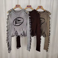 Fashion Damaged Sweater for Women front view