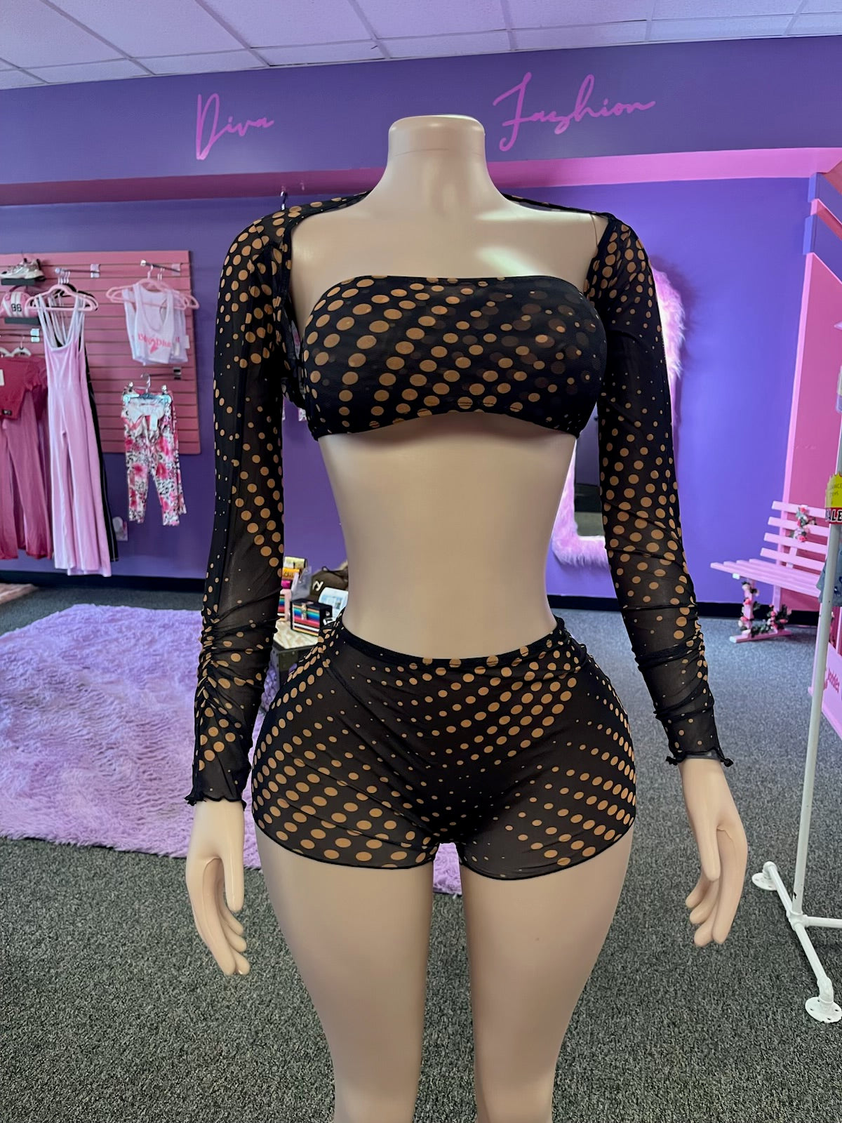 Polka dot see through