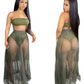 Tubed top skirt set