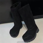 alpine luxe suede platform boots stylish women footwear
