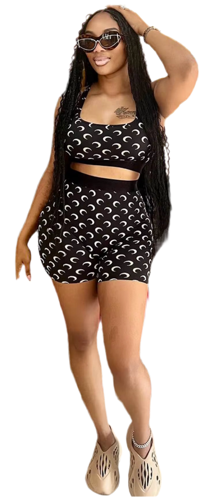 Crescent moon black