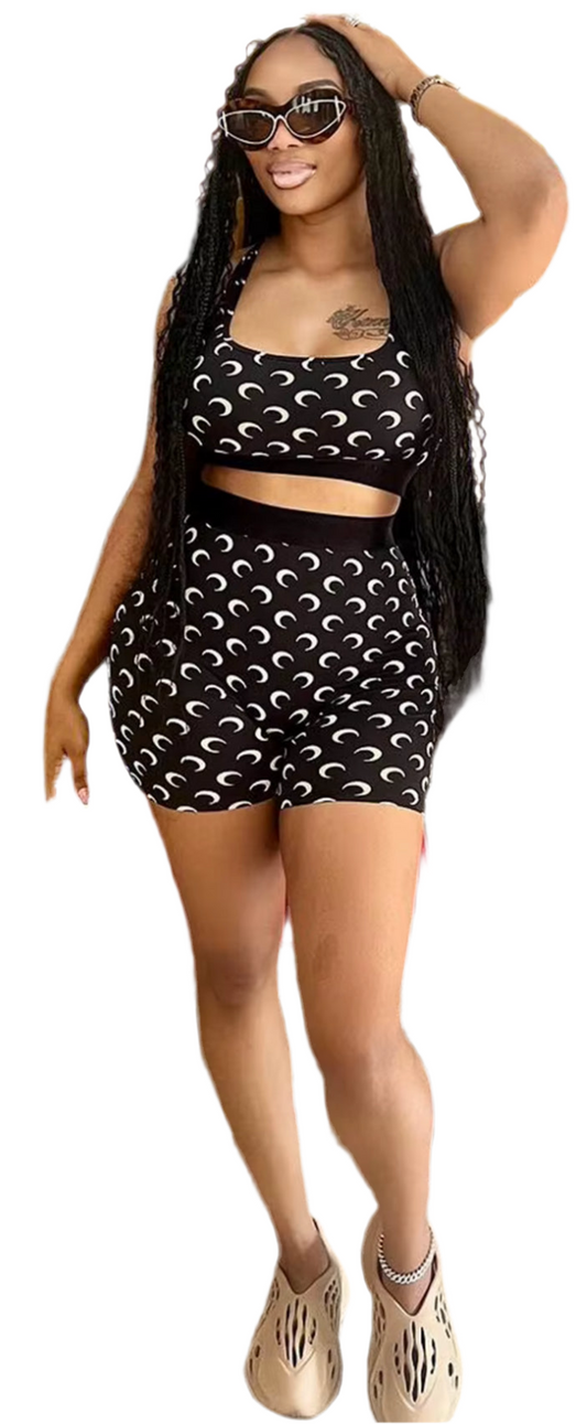 Crescent moon black
