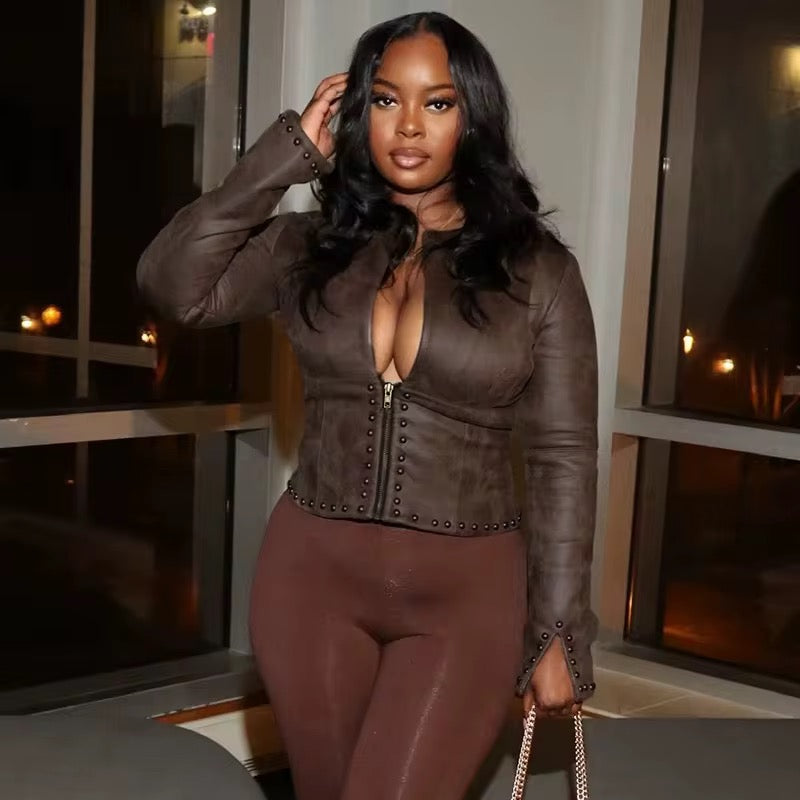 Foxy Brown, fox leather jacket