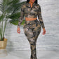 Camo print legging set
