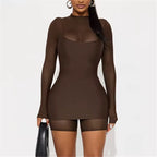 mz fancy 2 piece romper women outfit