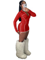 Velocity Zip Two-Piece Set for Women stylish outfit