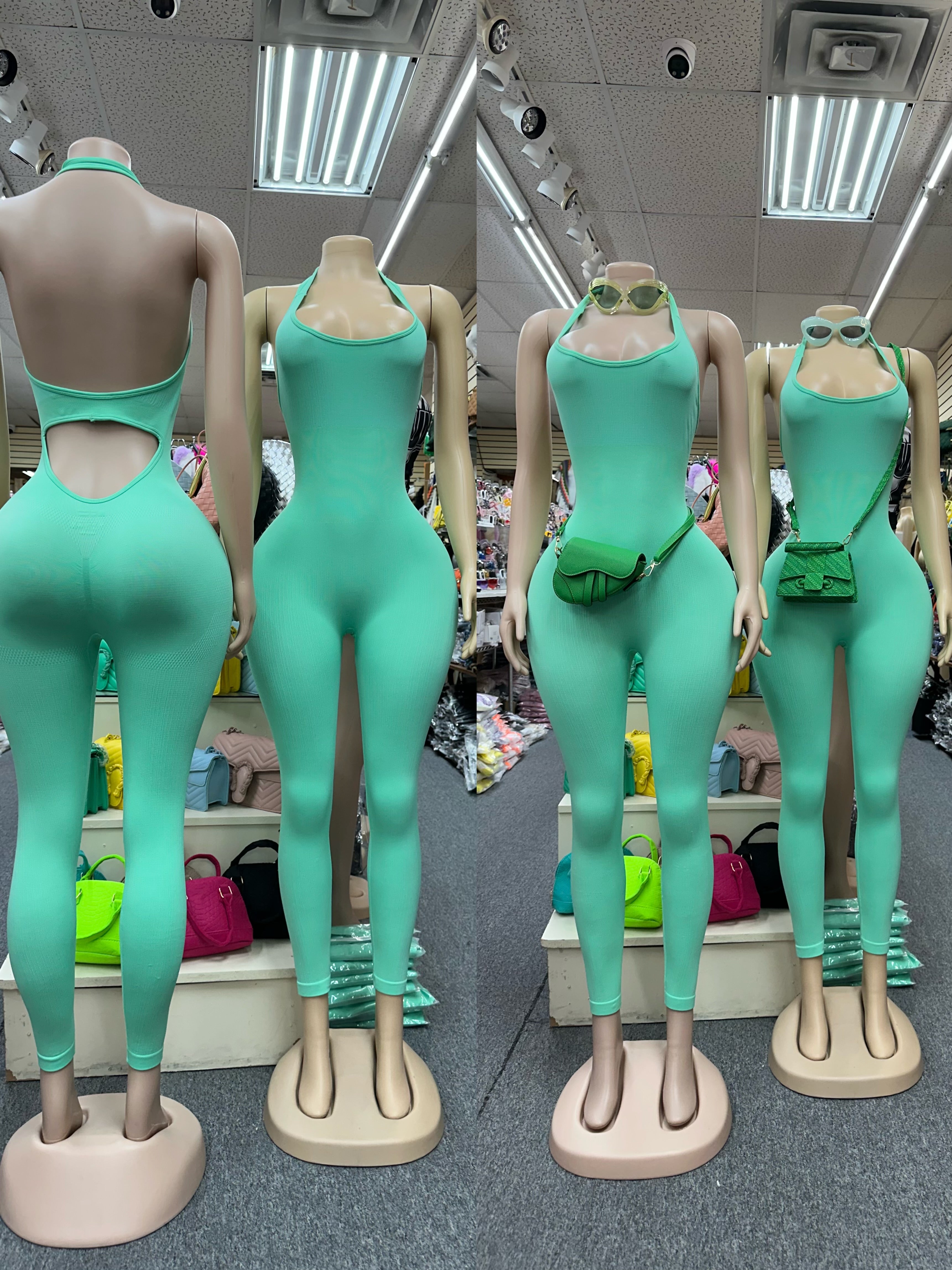 Mint yoga jumpsuit