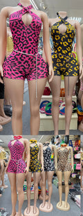 Leopard luxe romper