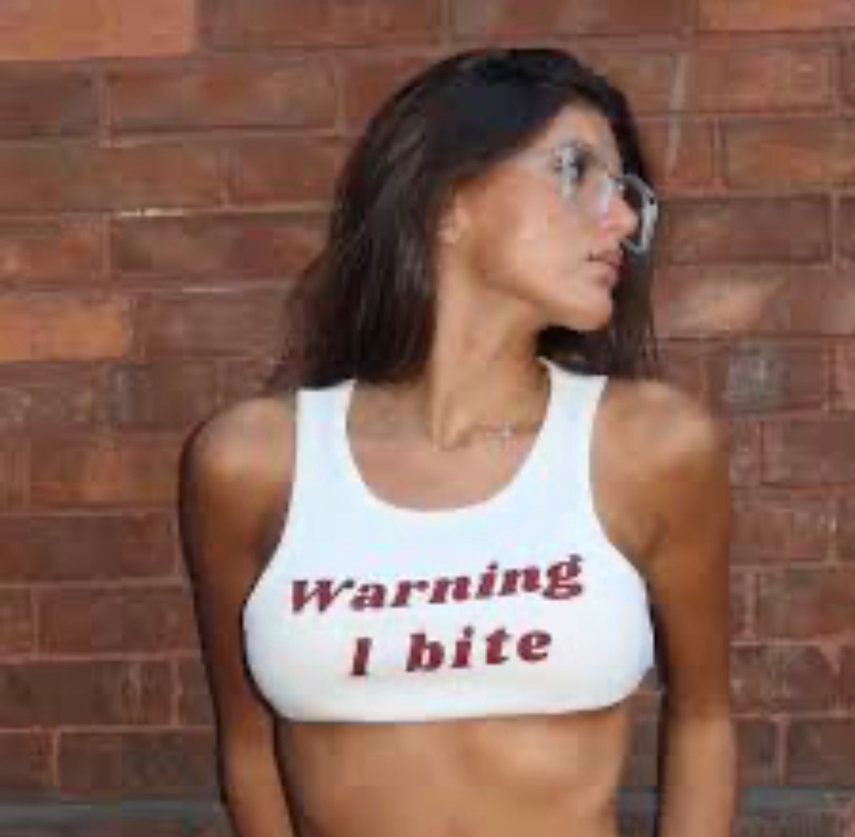 Warning I Bite Tank