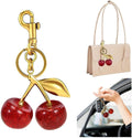 cherry key chain red fruit charm accessory