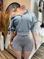 Hoodie Active Short Set men casual two-piece outfit streetwear style