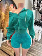 Men wearing Hoodie Active Short Set relaxed athleisure fashion look