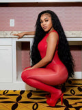 Women wearing Mesh Bodysuit stylish clubwear outfit sheer design