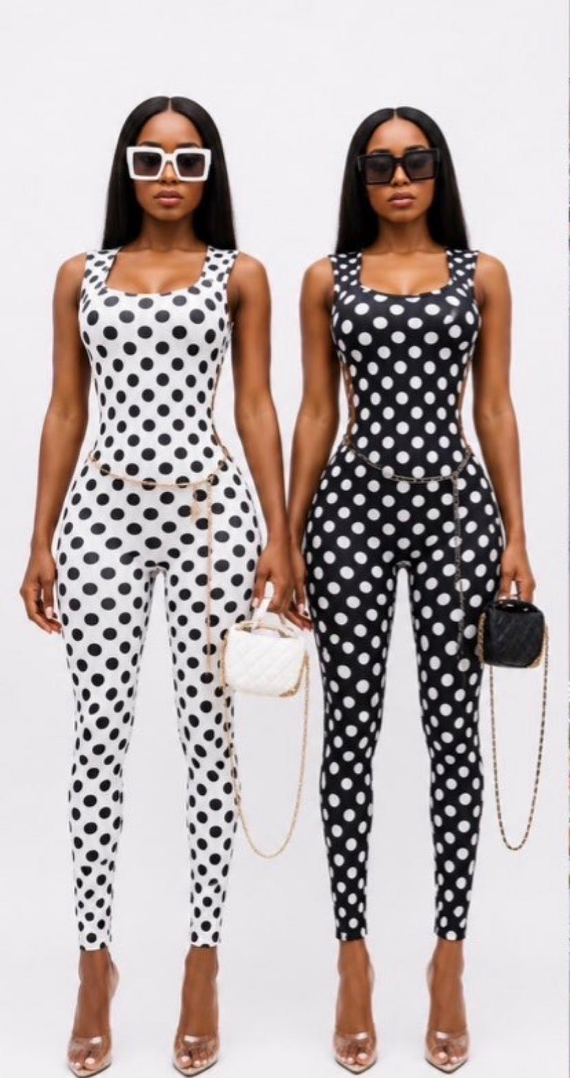 Dot Me Up Jumpsuit | Stylish Women’s Polka Dot Jumpsuit