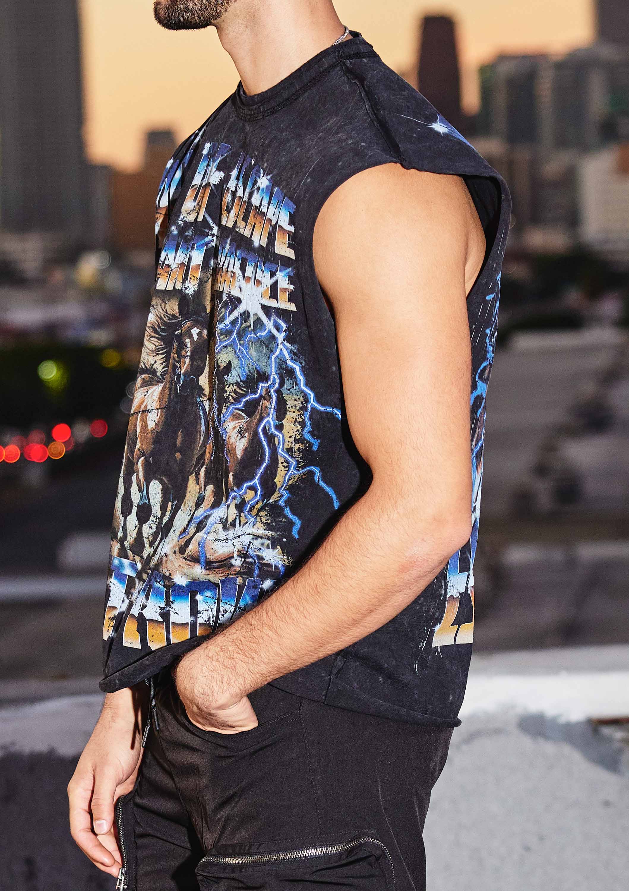 ART OF ESCAPE HORSE MUSCLE TEE