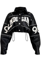 end game leather varsity women jacket