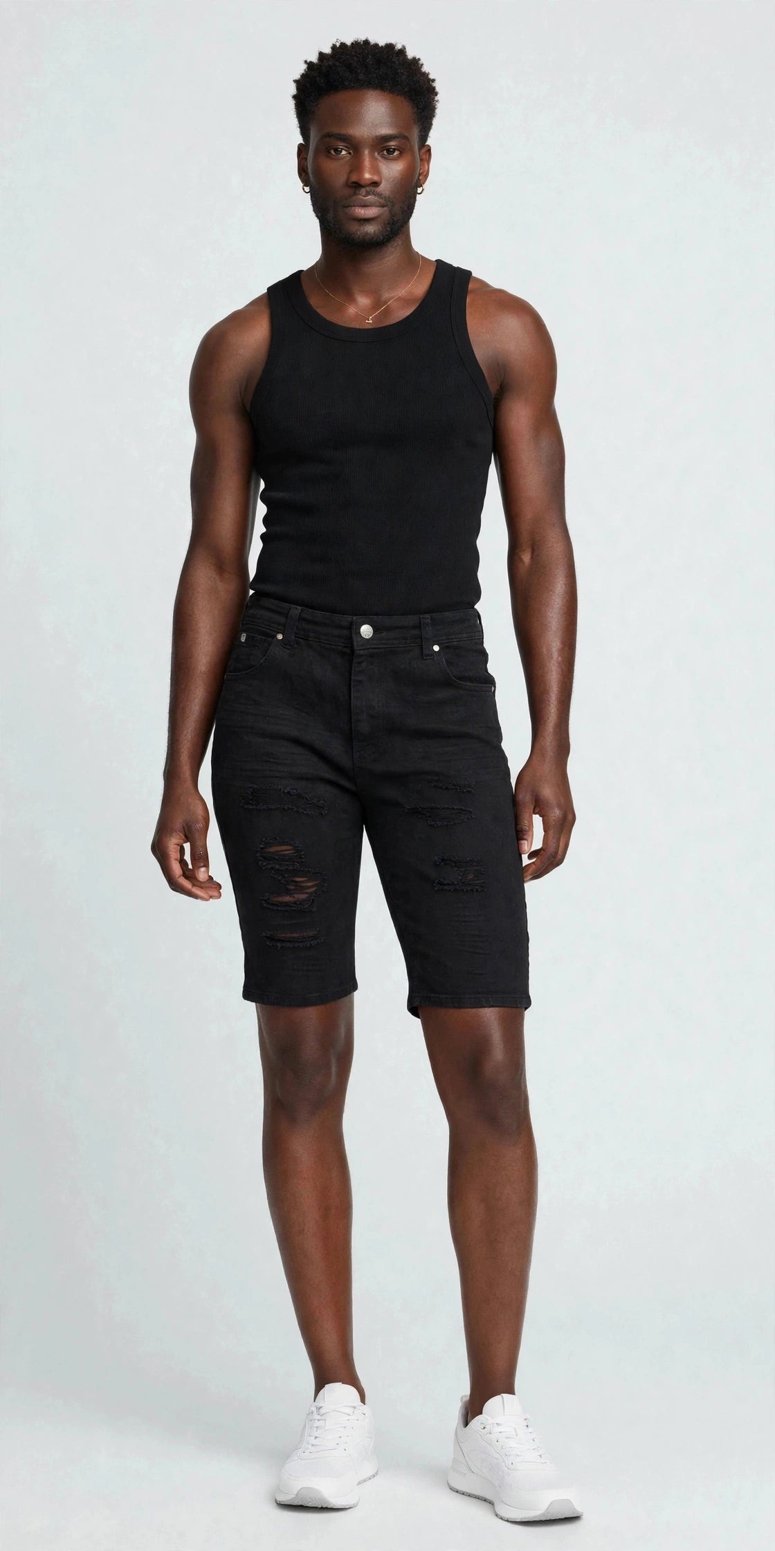 After Dark denim shorts