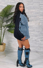 Denim Sweater