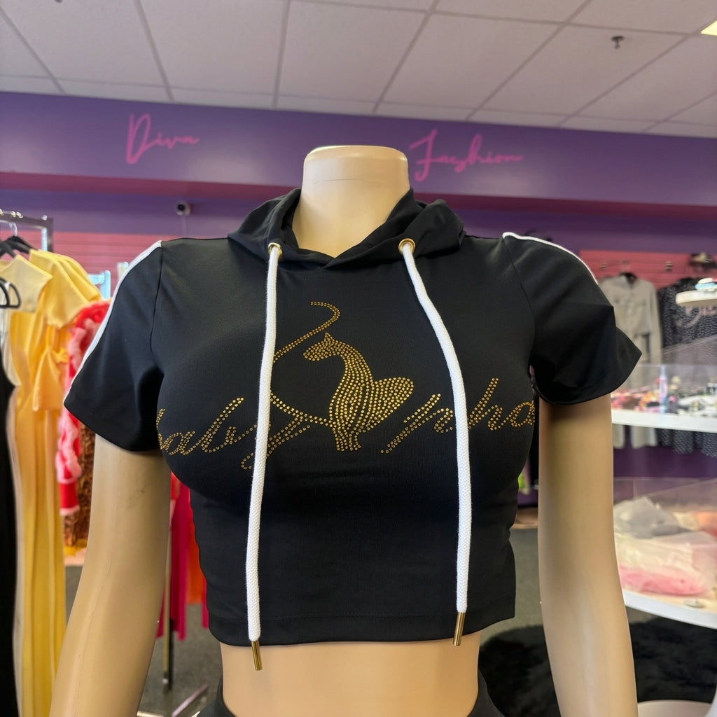 Baby Phat Top – Y2K Fitted Stylish Crop Top