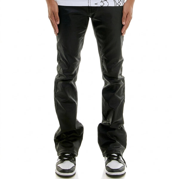 Basic Waxed Flare Pants – Trendy Streetwear Trousers